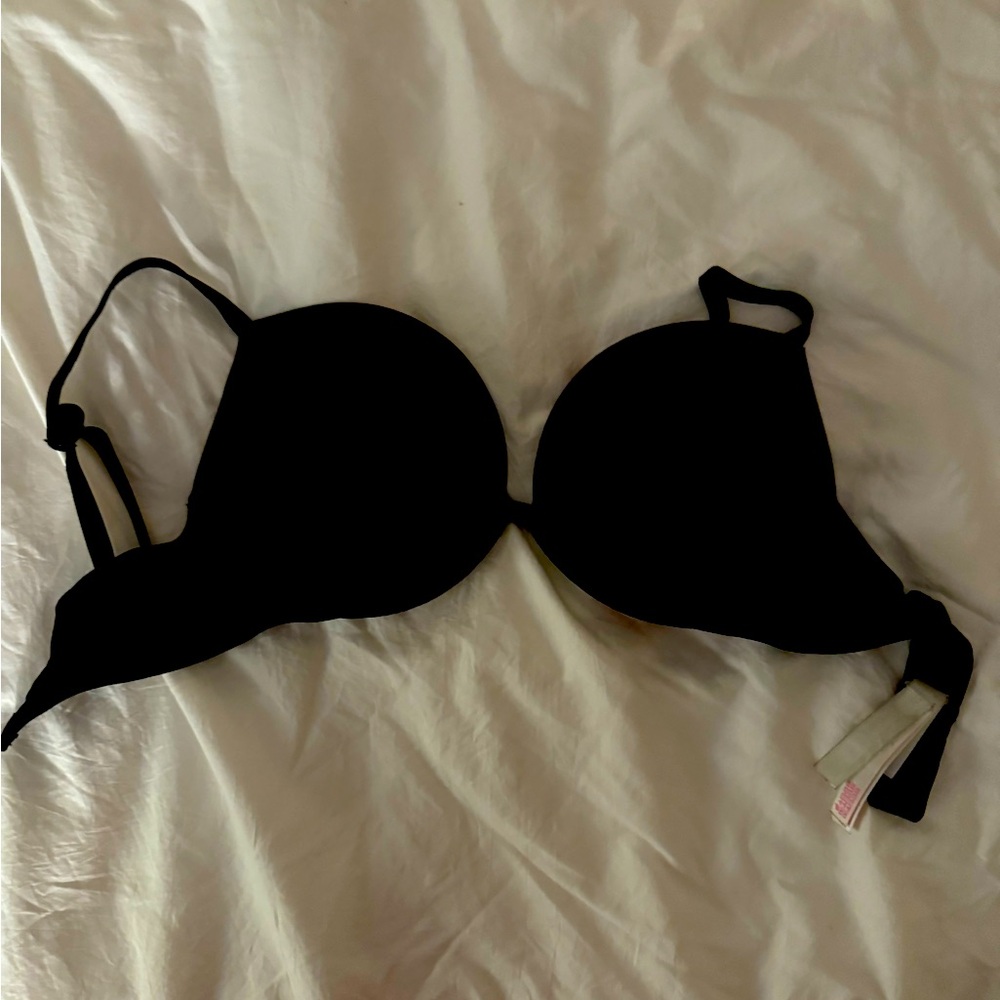 PINK black pushup bra